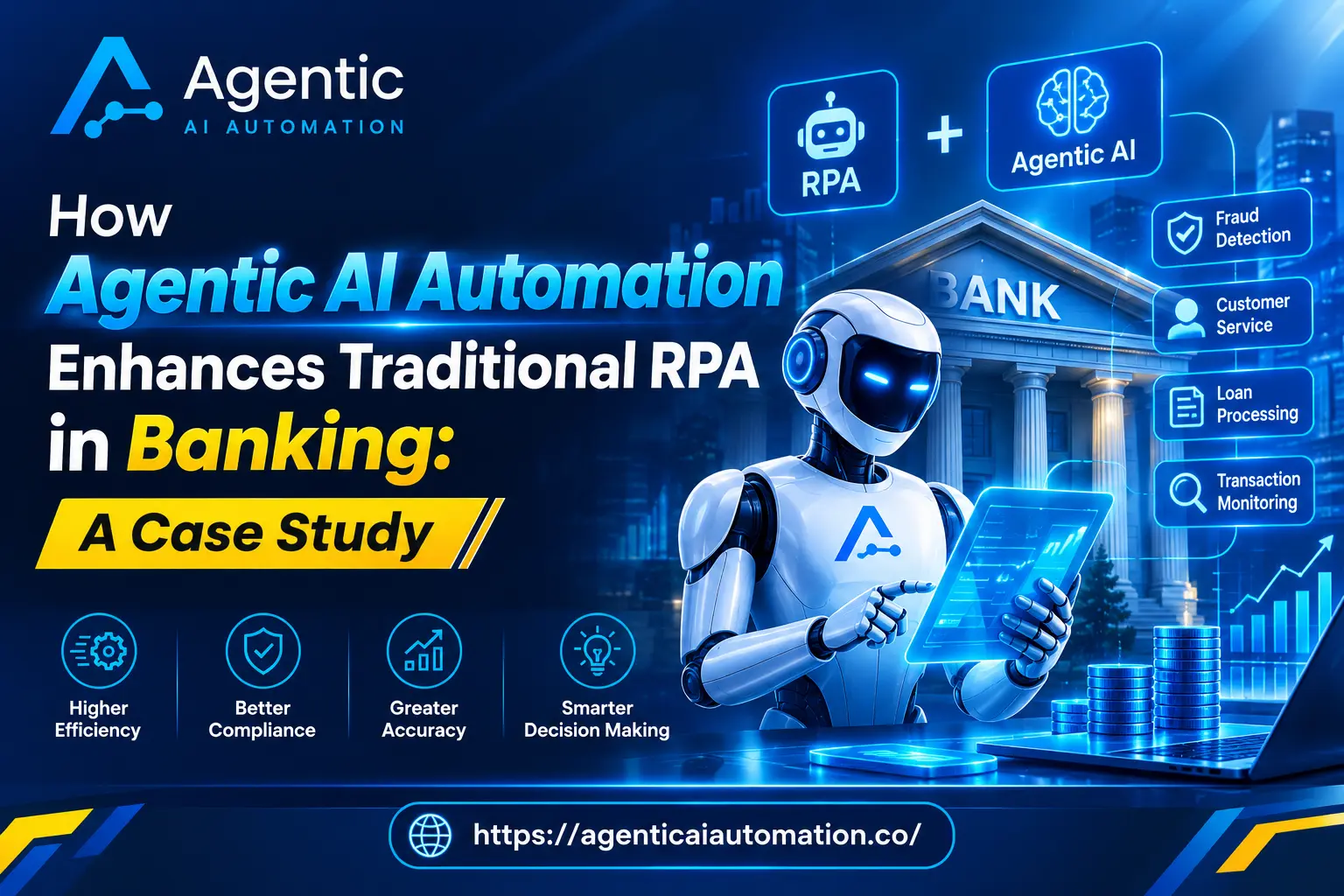 Agentic AI Automation enhancing traditional RPA in banking automation case study